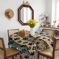 thumbnail image 3 of Dog Paws Printed Table Cloth Waterproof Tablecloths, Vintage Teal Brown Wooden Farmhouse Tablecloth Dining Table Cover for Kitchen Party Tabletop Outdoor, Square Tablecloth 54x54 Inch, 3 of 9