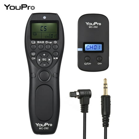 Image of YouPro MC-292 N3 2.4G Wireless Remote Control LCD Timer Shutter Release Transmitter Receiver 32 Channels for Canon 7D 7DII 6D 50D 5DIII 5D 5DS 5DSR 40D 30D 20D 10D 1D 1DS 1DX 1DS Mark II 1DS Mark III