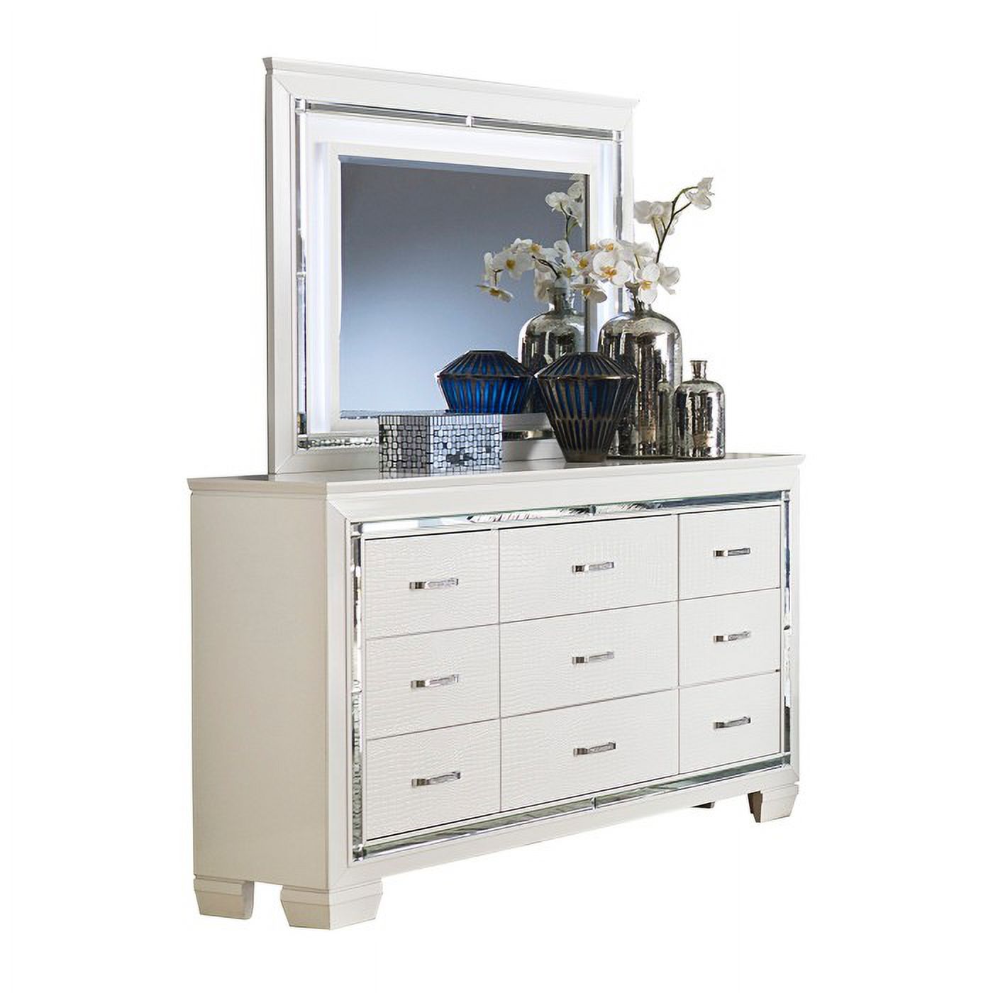 Allura Collection Elegantly Illuminated Mirror with Beveled Accent and LED Backlight