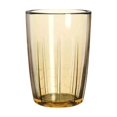 thumbnail image 2 of 16 oz Vertical Striped Acrylic Drinking Cups Set of 4, Transparent Brown Tumblers, Reusable Shatterproof Water Cup for Hot Cold Drinks, Stackable, BPA-Free, Dishwasher Safe, 2 of 7