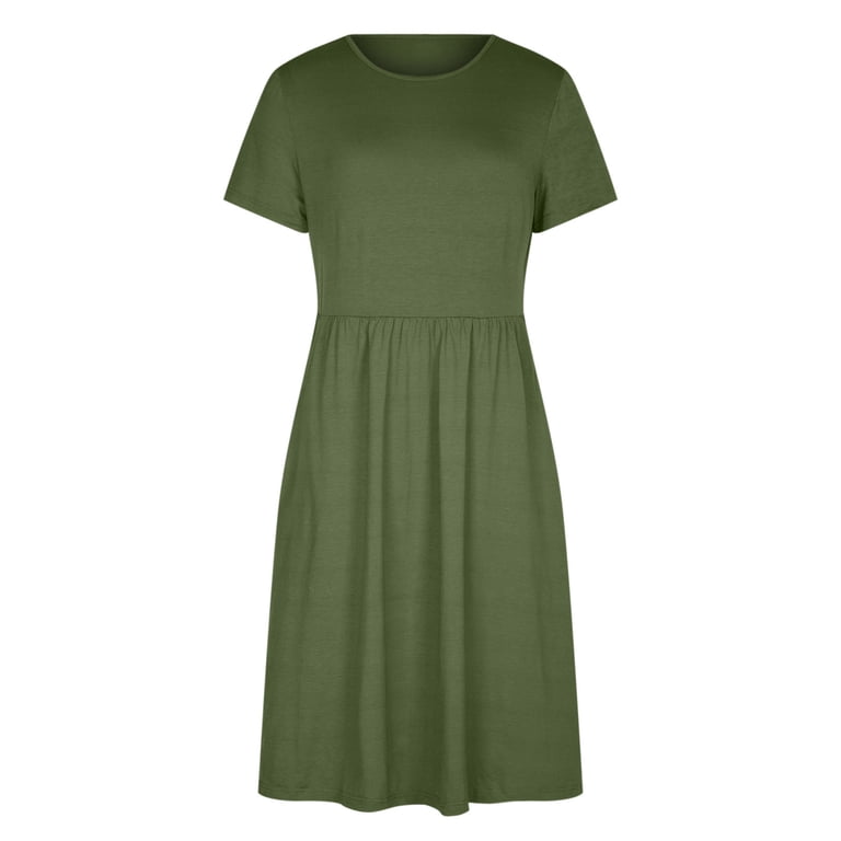 Cagogo Graduation Dresses for Womens Summer Casual Loose Crewneck Tunic Short Sleeve Pleated Flowy Pockets Aline Midi T-Shirt Sundress Bohemian Black Cagogo Graduation Dresses for Womens Summer Casual Loose Crewneck Tunic Short Sleeve Pleated Flowy Pockets Aline Midi T-Shirt Sundress Bohemian Black