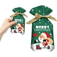 thumbnail image 2 of 10 PCS Christmas Drawstring Gift Bags, 7x5in Xmas Gift Bags, Made of Food-Grade Aluminized Polymer, Reusable Eco-Friendly Drawstring Sacks for Holiday Wrapping & Party Favors, 2 of 5