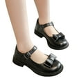 thumbnail image 4 of NOKIO Girls Mary Jane Shoes School Uniform Flats Cute Dress Shoes for Girls Wedding Back to School Shoes Girl Leather Single Shoes Children Dance Shoes Girls Performance Shoes, 4 of 7