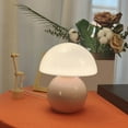 thumbnail image 6 of Mushroom Lamp Table Bedside Nightstand Lamp for Bedroom Cute Mini Mid Century Modern Lamp Dimmable Orange EU Plug, 6 of 6