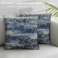 thumbnail image 3 of COMIO  Abstract Textured Decorative Throw Pillow Covers for Bed Pillowcases Accent Throw Pillows for Couch Fall Deocr, Navy Blue, 3 of 5