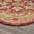 thumbnail image 6 of 6â€™ Round Rustic Red Scalloped Edge Area Rug, 6 of 7
