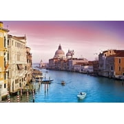 Nature Poster Veni Vidi Venice Gorgeous Colors Waterway Buildings 20x30