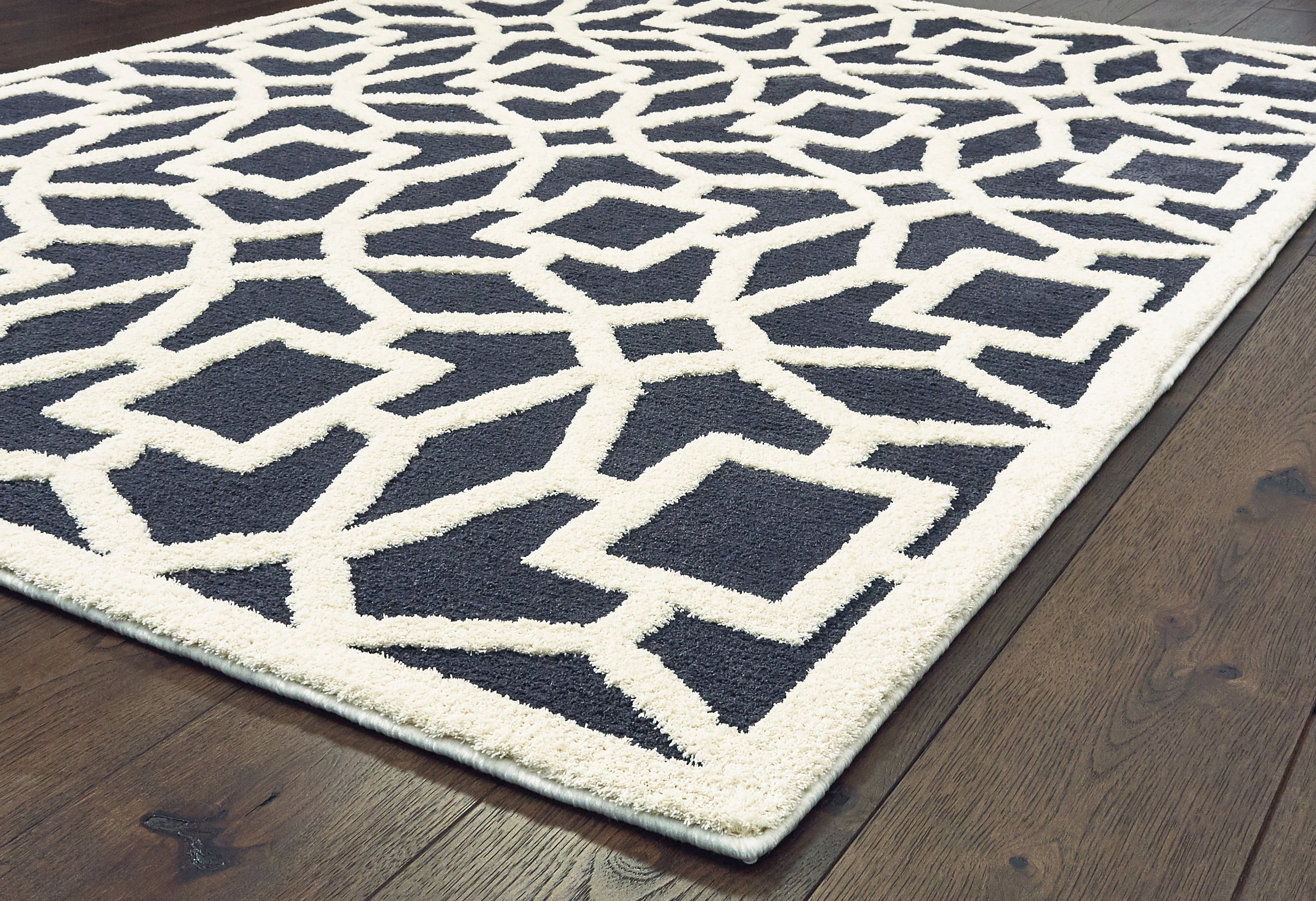 United Weavers Telegonus Ithaca Geometric Grey Woven Microfiber Area Rug