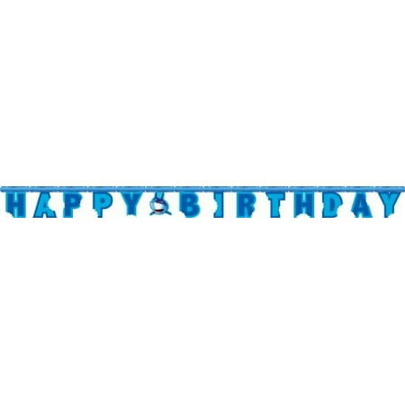 creative converting shark splash jointed happy birthday banner