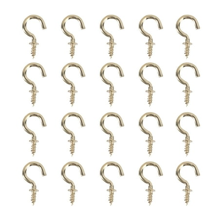 

20pcs Heavy Duty Copper Plated Metal Screw-In Ceiling Hooks Cup Hooks Hanger