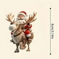 thumbnail image 6 of Dserhfy Wooden Christmas Ornament 2D Santa Claus on Hot Air Balloon/Riding Bicycle/Penguin/Elf Hanging Ornaments for Xmas Tree Holiday Party Decor, 6 of 8