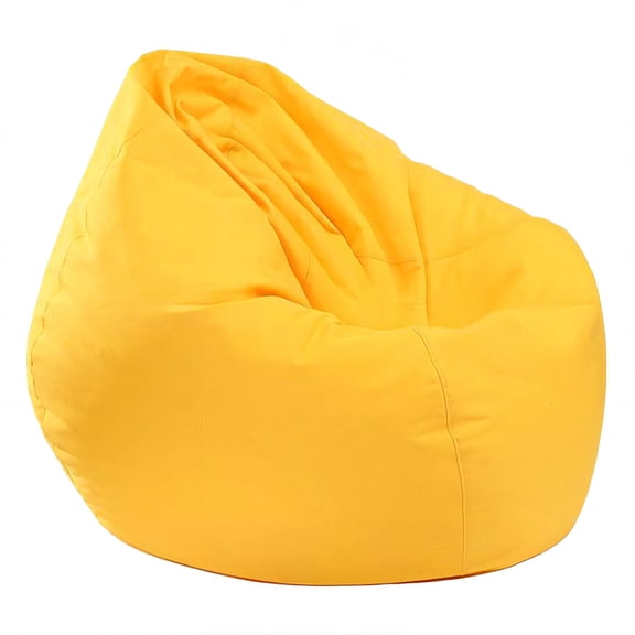 MISSMILE 2026 New Bean Bag Cover Locked Seams Bean Bag for Stuffed Animals Storage Roomy Structure Bean Bag Chair Cover Only for Playroom Bedroom Living Room Yellow2