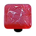 thumbnail image 1 of Hot Knobs HK4000-KA Metallic Fractures Brick Red Square Glass Cabinet Knob - Aluminum Post, 1 of 1