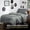 Gray, variant on 7PC Campus Ready Dorm Twin XL Bedding Bundle, Solid Comforter, Cotton & Down Bed Pillows and Sheet Set - Gray