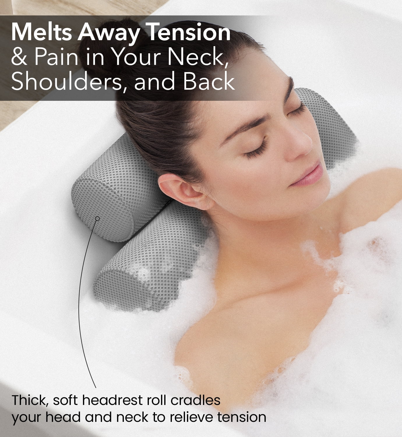 Buy Grey Soft Touch Bath Pillow from Next USA