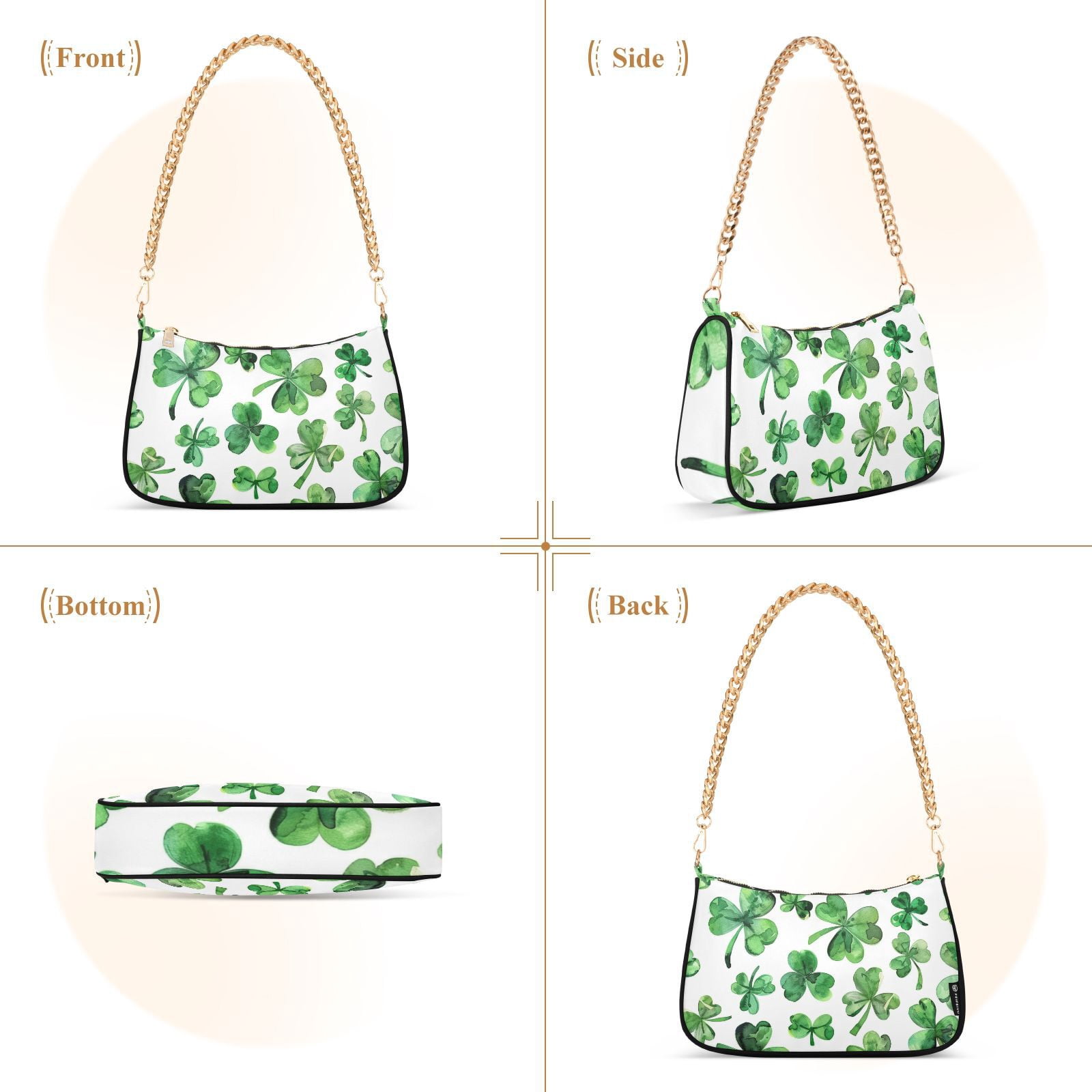 St PatrickWomen Small Shoulder Bag Crossbody Tote Hobo Bags Purse Clutch Handbags with Chain Strap for Women