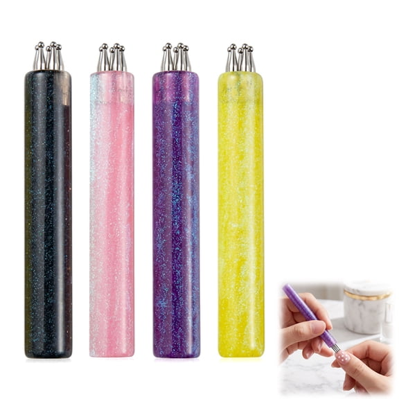 5 Petal Flower Nail Dotting Pen – Nail Art Dotting Tool with 1.8mm Fine Tip, Stainless Steel Rhinestone Dot Paint Tool for Painting, Sculpting, DIY & Salon Use