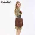 thumbnail image 5 of Montana West Women Convertible Backpack Purse Casual Crossbody Bag for Travel Work, Brown, 5 of 7
