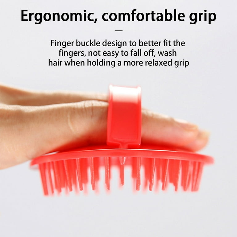 FaLX Finger Buckle Design Round Brush Needle Shampoo Brush Hair