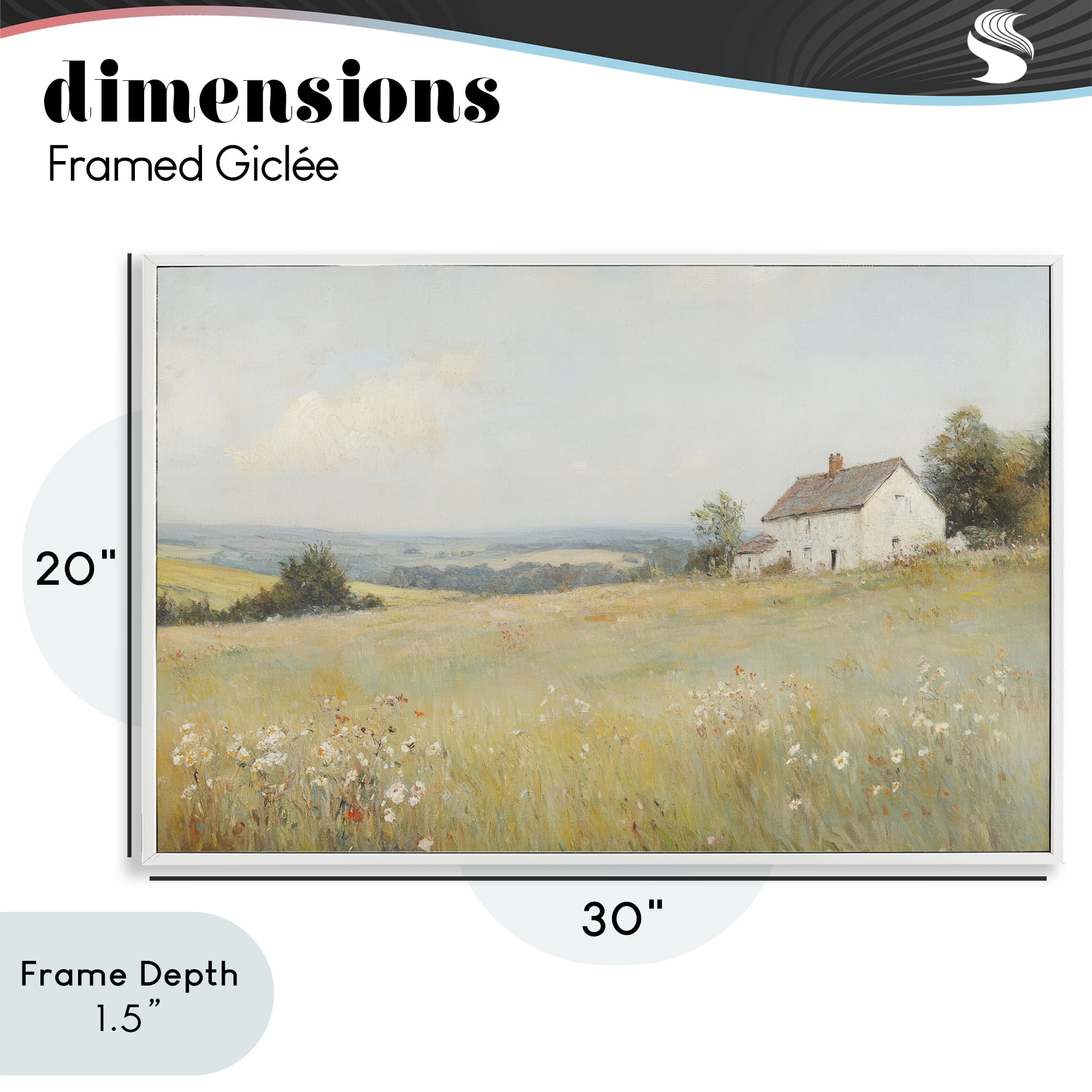 Stupell Industries Little House In The Prairie White Framed Giclee Art, design by Petal Prints Design