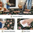 thumbnail image 7 of BERTHMEER 2'x6' Washable Runner Rugs for Hallway Bathroom Bedroom Entryway Kitchen Non Slip Black Floral Vintage Oriental Traditional Flower Runner Rugs, Multicolor, 7 of 7