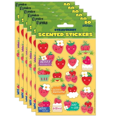 UPC: 0194629032679 | Eureka Strawberry Scented Stickers 80 Per Pack 6 Packs