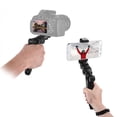 thumbnail image 2 of Black Foldable Mini Tripod & Handheld Stabilizer with Adjustable 6-9.5cm Smartphone Clip (Horizontal/Vertical Shooting), Lightweight Plastic Design for Steady Video Recording with Digital Cameras &, 2 of 6