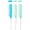 Blue, Light Green, Cyan, variant on Professional Hair Styling Tailed Comb Set for Highlighting Balayage Coloring Sectioning and Microbraiding with Stainless Steel Handle 3 Pieces 10 inches / 25.4 cm Blue and Cyan