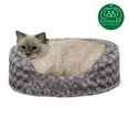 thumbnail image 4 of FurHaven Pet Products Ultra Plush Oval Pet Bed for Dogs & Cats - Gray, Small, 4 of 11
