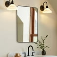 ANDY STAR Wall Mirror, 24x36 inch Black Bathroom Mirror, Stainless