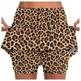 thumbnail image 1 of SHIXIAOO Jupe Décontractée à Imprimé Léopard pour Femmes avec Shorts Intégrés Jupe Mini Confortable Extensible pour Printemps Été Usage Quotidien Jupes Longues d'Hiver pour Femmes Jupe Plissée en Jean, 1 of 6