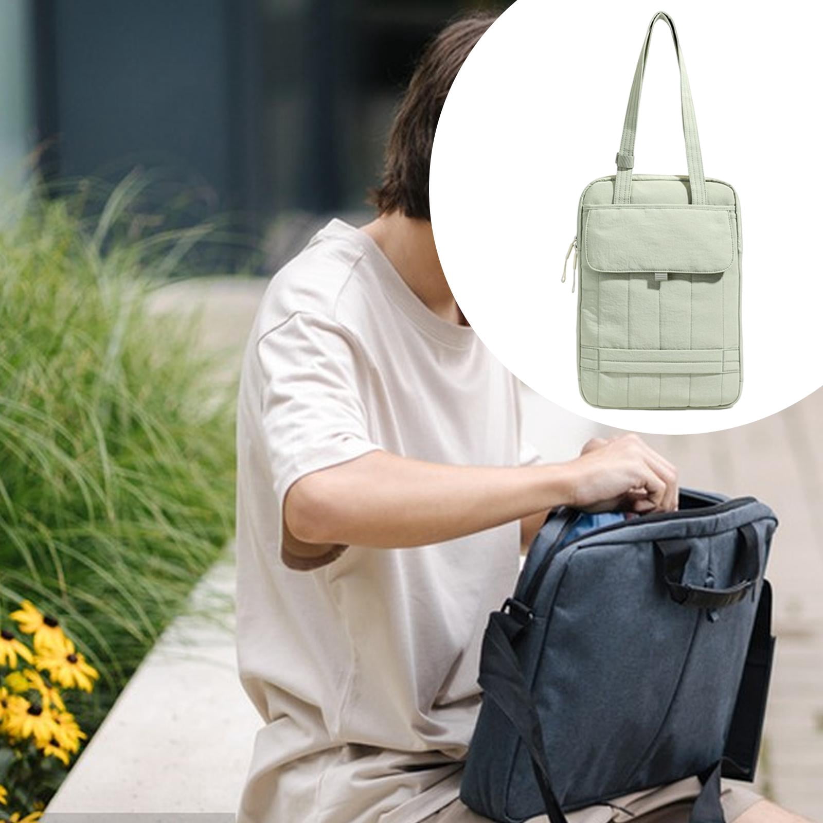 Laptop Shoulder Bag Tote Handbag Waterproof Taffeta Velvet Fits 15 Inch Students Office Travel