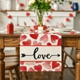 thumbnail image 2 of Sm:)e Watercolor Heart Arrow Love Valentine Table Runner 13 x 60 Inch, 2 of 6