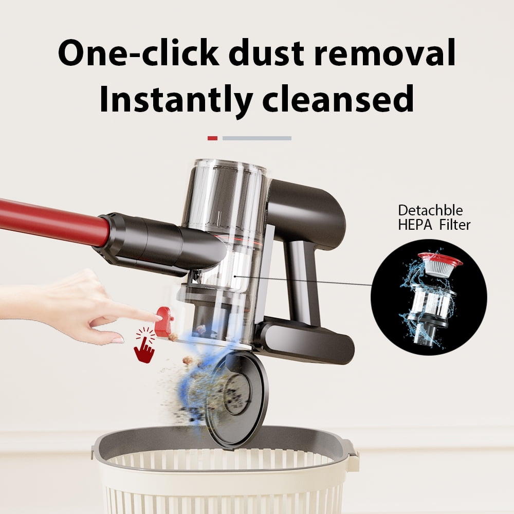 VEAVON 6-in-1 Cordless Stick Vacuums for Home Upright Lightweight Cleaner 45000Pa Suction of Greenlight for Dust Reveal 300W Bldc Motor 45-Min Runtime for Pet Hair/Carpet/Hard Floor, Handheld Cleaner