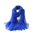 thumbnail image 2 of Tweang Beach Scarf Big Silk Scarf Silk Scarves Women Chiffon Scarf for Women Scarf Necklace Scarves for Women Lightweight Long Scarf Blue One Size, 2 of 4