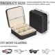 thumbnail image 2 of Portable 3 Compartment Glasses Storage Organizer - Travel Sunglasses Case with Zipper - Protects Eyewear on the Go, 2 of 5