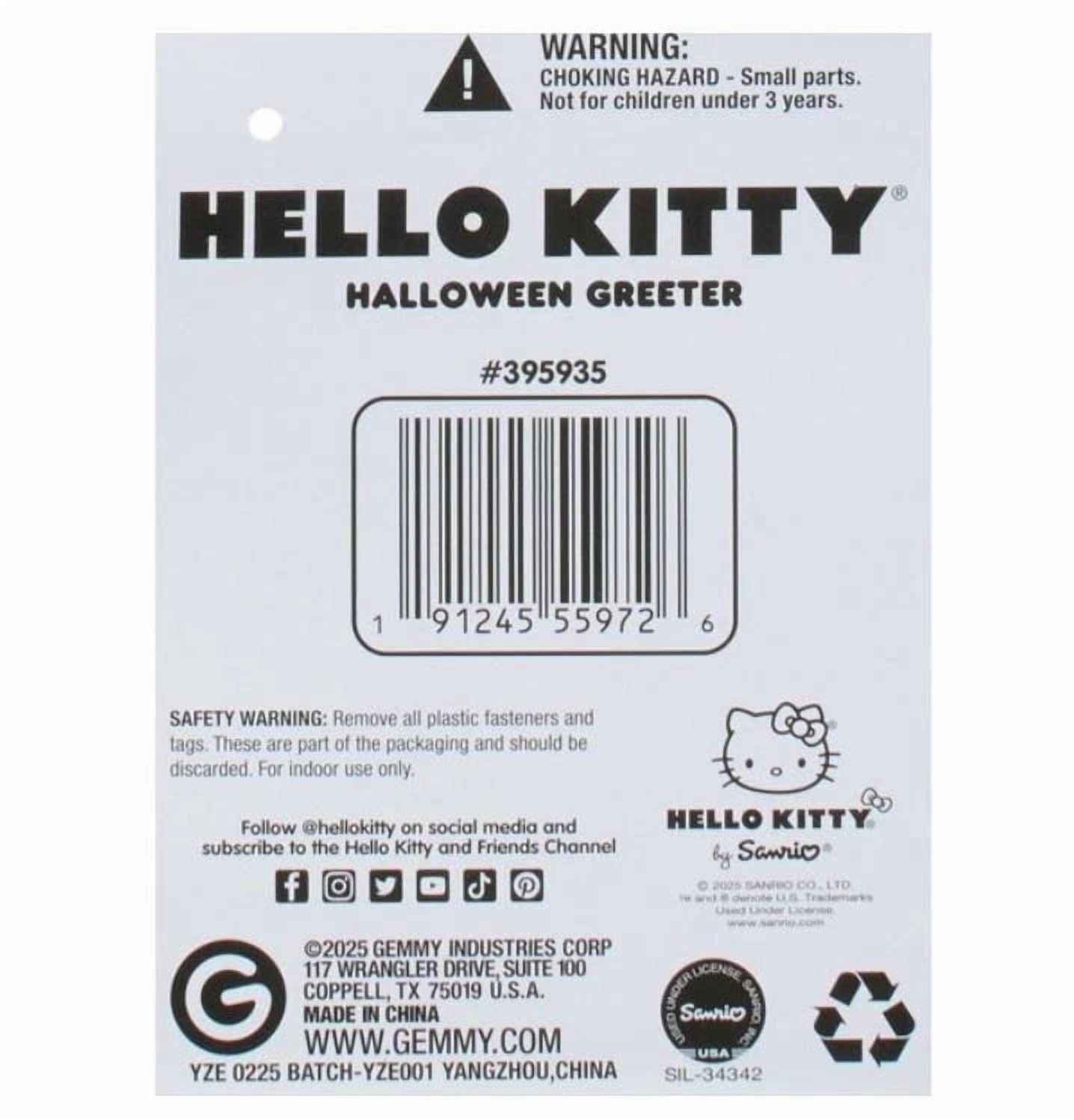 Hello Kitty Pumpkin Plush Greeter, 19.5 in