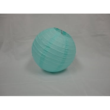 8" AQUA BLUE CHINESE PAPER LANTERNS 10 COUNTS
