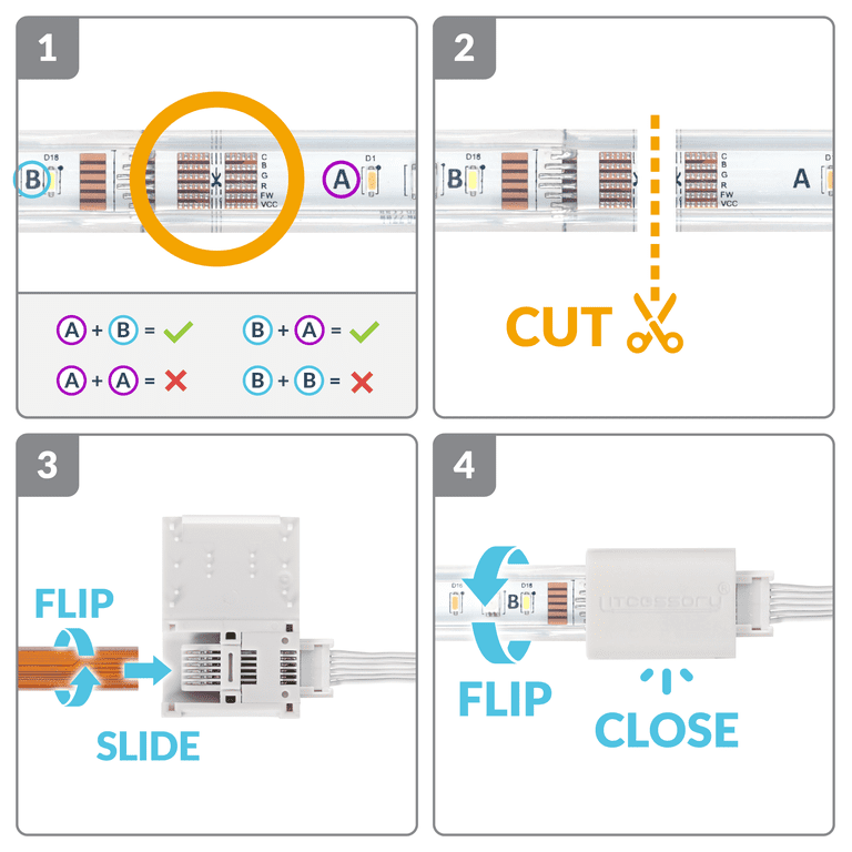 Hue Light Strip Connector Litcessory RJ45 To 6-Pin Ethernet Adapters ...