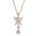 thumbnail image 2 of Zircon Necklace Hollow Out Golden Pendant Easy on Off for Women, 2 of 2