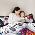 thumbnail image 5 of Homewish Gamepads Gamer Bedding Comforter Set 2pcs for Female Men Adults,Graffiti Splash Twin Comforter Sets Microfiber,Video Game Breathable Bedding Set,Super Cozy Room Decor,Reversible, 5 of 8