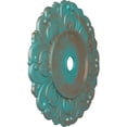 thumbnail image 3 of 32 1/4"OD x 3 5/8"ID x 1 1/8"P Angel Ceiling Medallion (Fits Canopies up to 15 3/4"), Hand-Painted Copper Green Patina, 3 of 7
