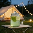thumbnail image 4 of Glass Drink Dispenser with Spigot for Fridge and Countertop, Thickened Glass Beverage Dispenser for Water, Juice, Iced Tea, Party and Outdoor Entertaining, 4 of 8