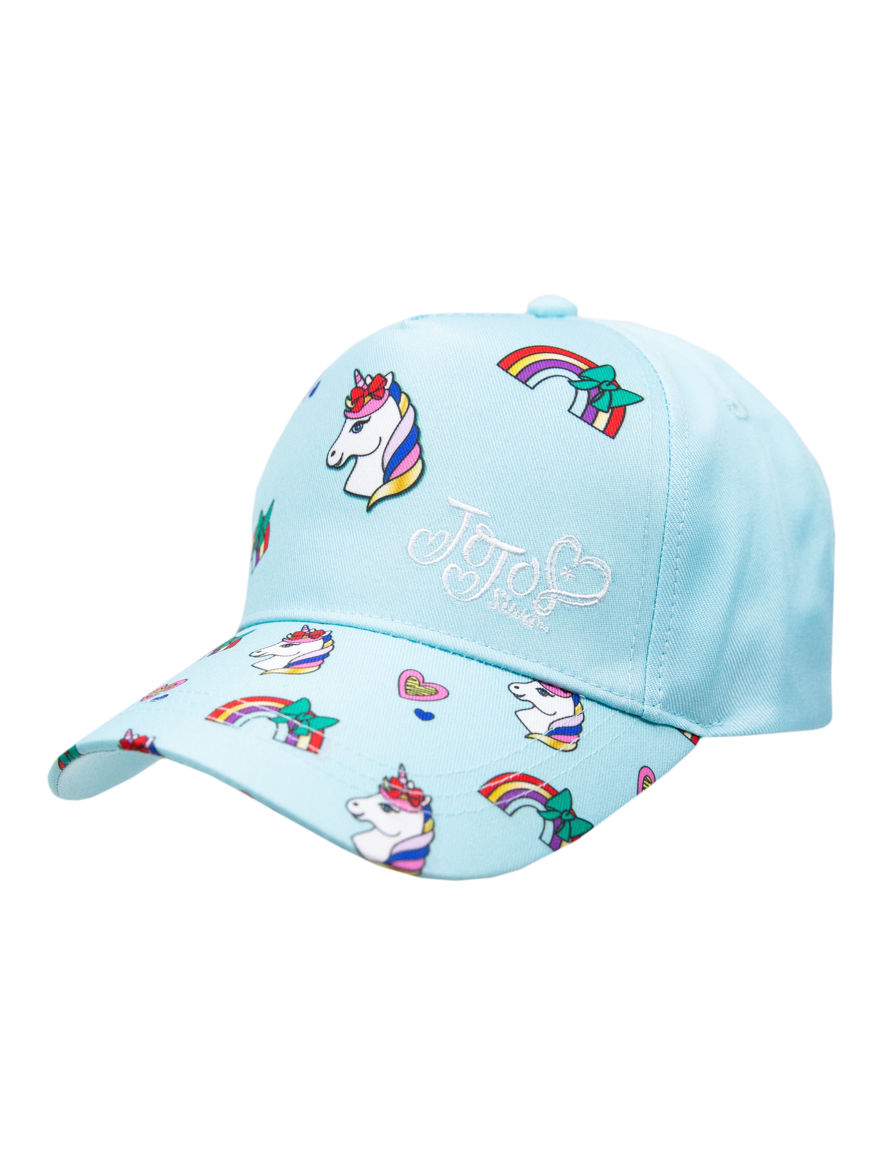 Jojo Siwa Girls Licensed Baseball Hat Blue with Unicorn Print