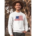 thumbnail image 2 of Betsy Ross Flag In The Wind  Sweatshirt Men -Image by Shutterstock, Male 4X-Large, 2 of 4