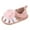Pink, variant on Linfrsh Baby Girls Closed Toe Sandals Non-Slip Rubber Soft Sole Kids Toddler Summer Walking Shoes(Black,0-6 Months)