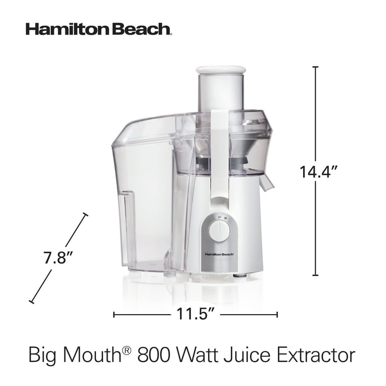 Hamilton Beach 67702 800W Big Mouth Juice Extractor - White, W/box  40094677023