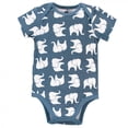 thumbnail image 3 of Hudson Baby Infant Boy Cotton Bodysuits 3pk, Blue Elephant, 12-18 Months, 3 of 4