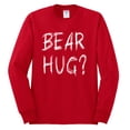 thumbnail image 2 of Bear Hug Lover | Mens Animal Lover Long Sleeve T-Shirt, Red, 3XL, 2 of 3