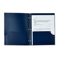 thumbnail image 5 of Pen+Gear 8-Pocket Poly Folder, 9.45" x 11.81", Blue, 5 of 6